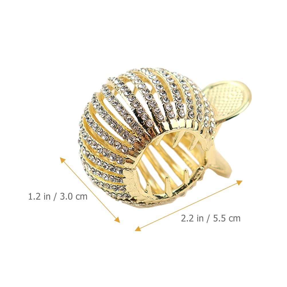 Ashkash 1Pc Women's Acrylic Ponytail Hair Claw Clip - Rhinestone Decor Metal Hair Clips for Women, Strong Hold Hair Accessories for Thin, Thick & Long Hair - Perfect for Work, Party & Everyday Hairstyles