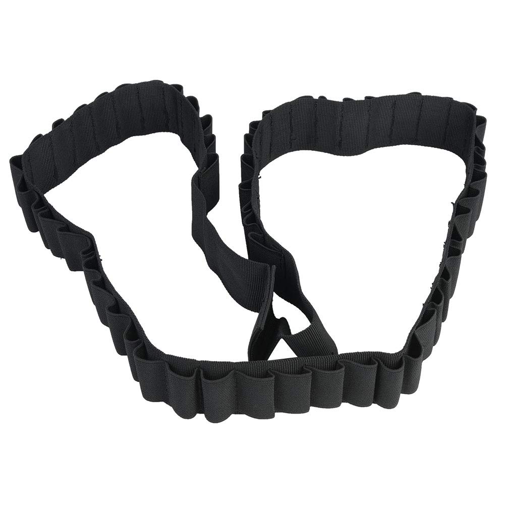 Tactical Bandolier Belt - Heavy Duty Nylon Shotgun Shell Holder for 12 GA Bullets | Durable & Adjustable for Hunting, Shooting Range & Outdoor Adventures