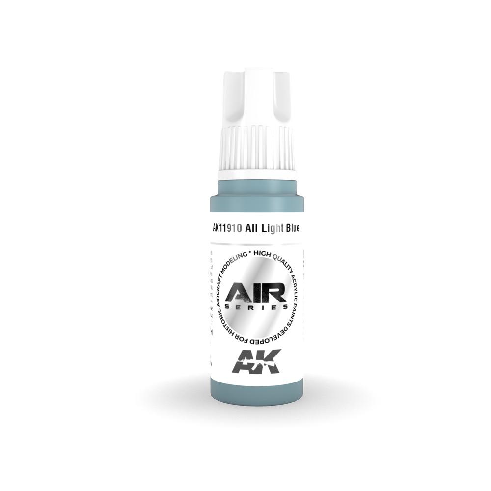 AK Interactive AK11910 Air Series AII Light Blue Acrylic Paint - 17ml Bottle (3rd Gen) for Scale Model Painting & Miniature Art - Perfect for Airbrushing, Hobby Projects & DIY Crafts