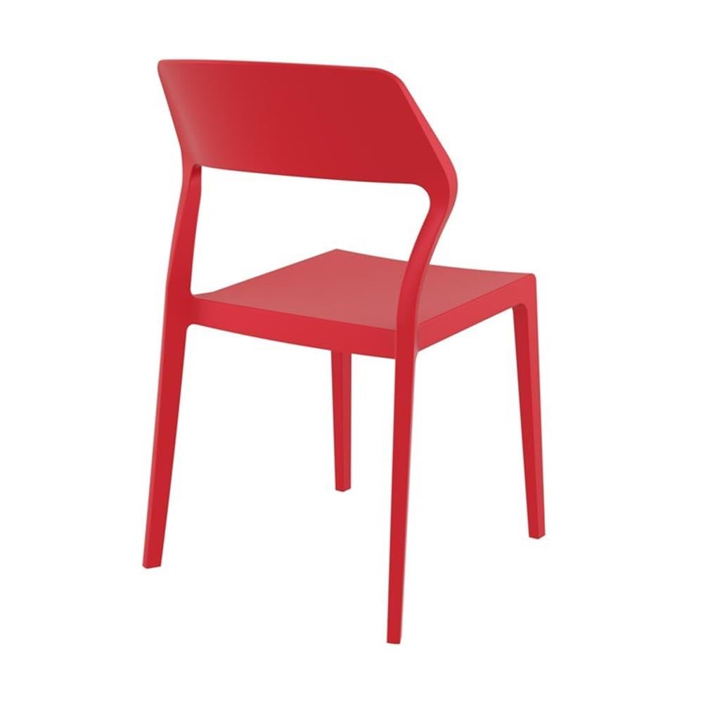 Premium Snow Patio Dining Chairs (Set of 2) - Weather-Resistant Red Outdoor Furniture for Garden, Poolside & Backyard Relaxation