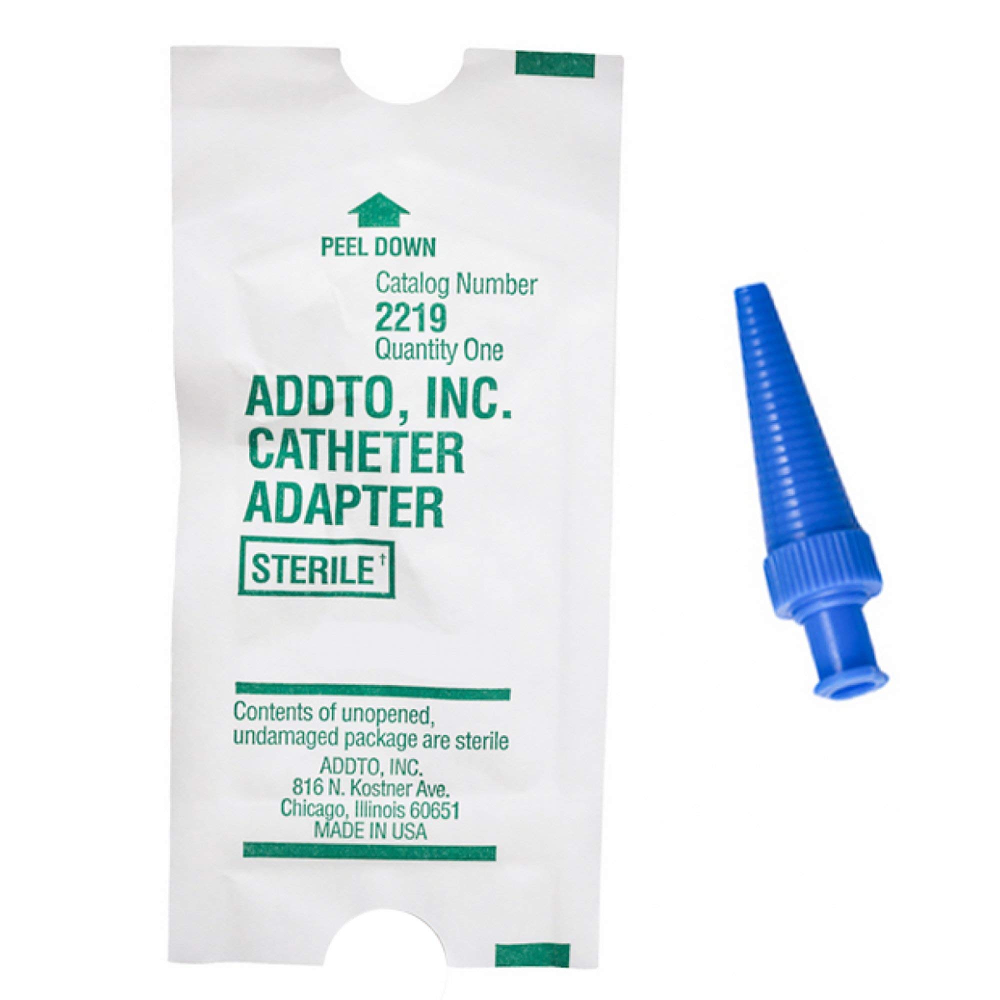 Medical Catheter Adapter 2219 - Sterile Disposable Connector (Box of 100) for Hospital, Clinic & Home Healthcare Use