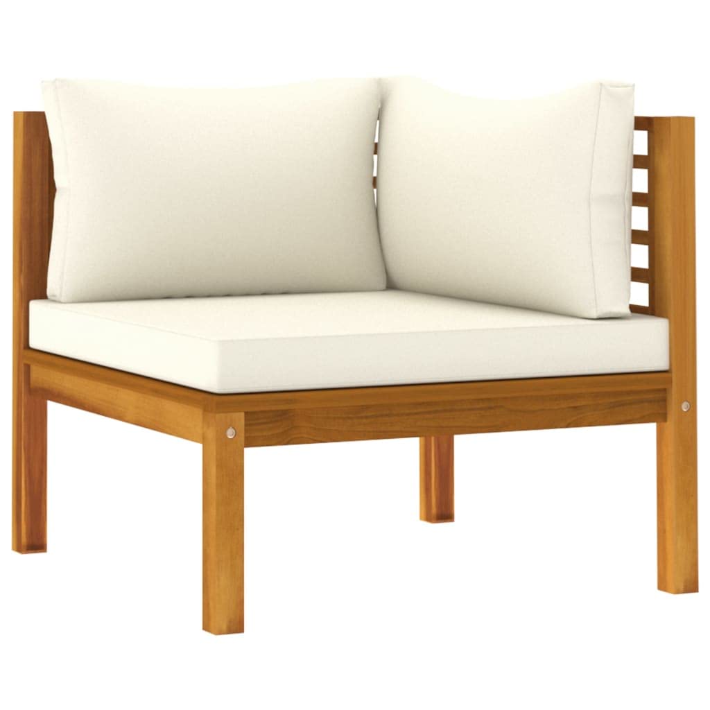 vidaXL 8-Piece Patio Lounge Set - Outdoor Garden Furniture with Cushions, Acacia Wood Sectional Sofa in Retro Style - Perfect for Backyard, Poolside & Patio Relaxation