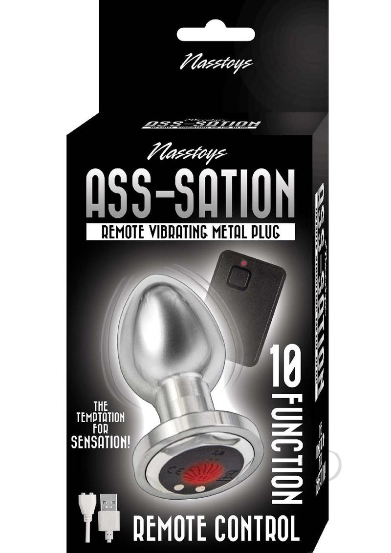 Premium Rechargeable Vibrating Metal Anal Plug with Remote Control - Silver | Sensual Adult Toy for Couples & Solo Play | Enhance Intimacy & Pleasure in the Bedroom