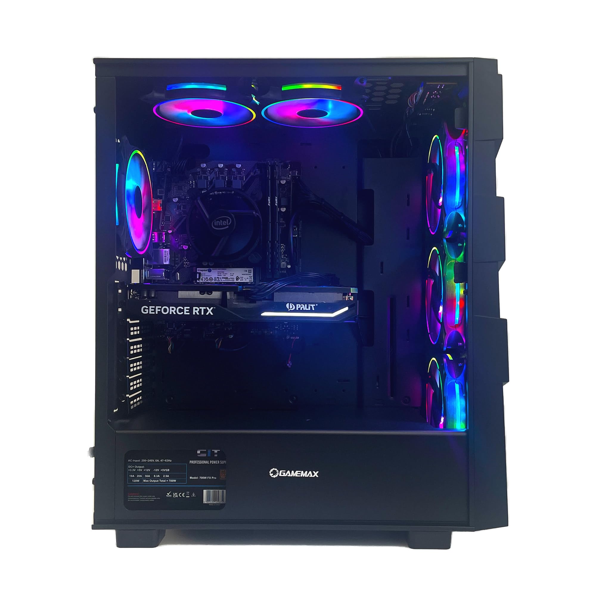 Ginger6 G6 Gaming PC ZEF43B-6TPX - AMD Ryzen 5 5600X, NVIDIA RTX 4070 Ti SUPER 16GB GPU, 2TB NVMe SSD + 1TB HDD, 16GB DDR4 RAM, WiFi 6, Windows 11 Home - Ultimate Gaming & Streaming Desktop for 4K Gaming, VR, and Content Creation