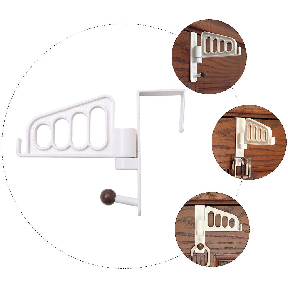 DOITOOL 1-Pack Heavy Duty Over Door Hooks for Hats, Coats & Clothes - White Space Saving Wall Mounted Organizer for Bedroom, Closet & Entryway Storage