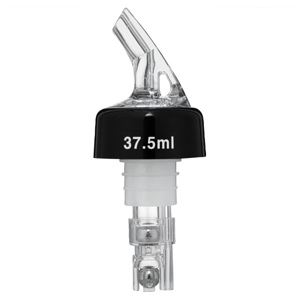Restaurantware Bar Lux 1.3 Ounce Liquor Pour Spouts - 50 Pack Leak-Resistant Clear Plastic Measured Pourers for Alcohol Bottles | Perfect for Bars, Restaurants & Home Bartending