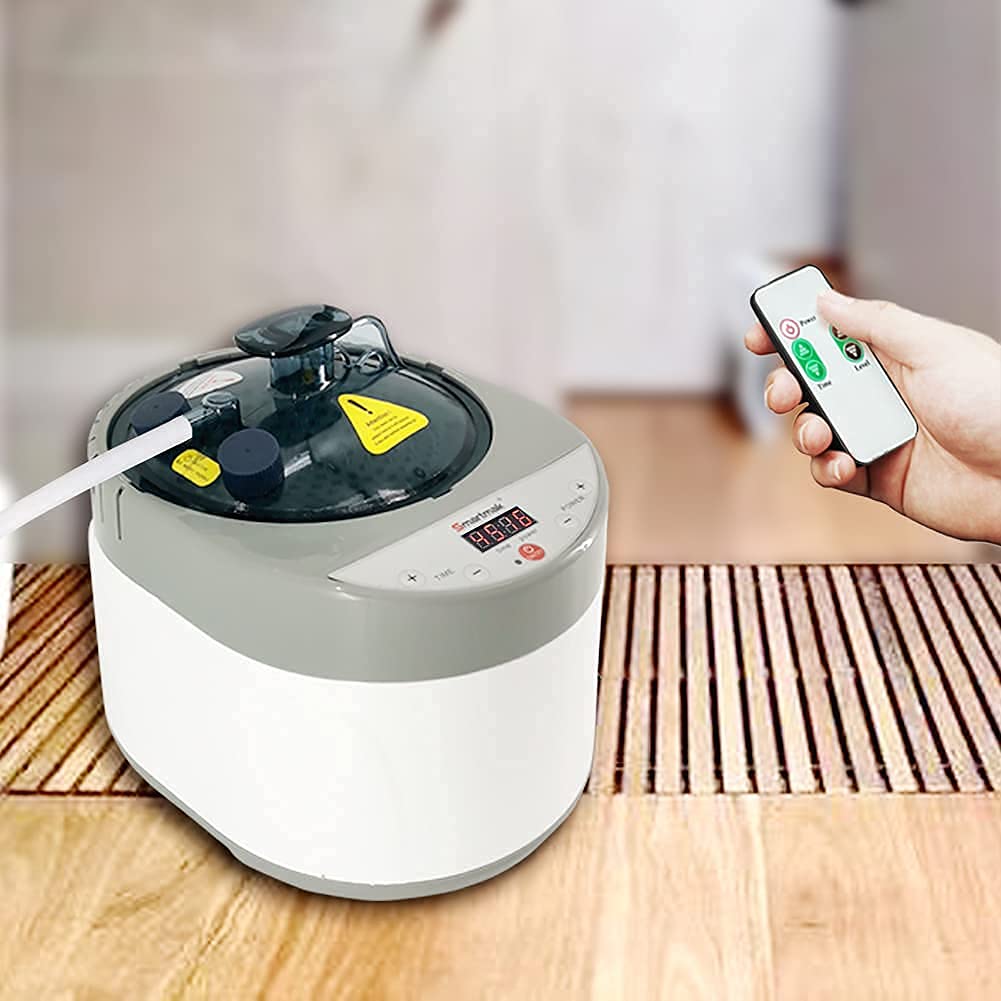Portable Steam Sauna Tent for Home Spa - Foldable Personal Sauna with 4L Steamer, Chair & Remote Control - Detox & Weight Loss - Dark Grey - Perfect for Relaxation, Muscle Recovery & Home Wellness