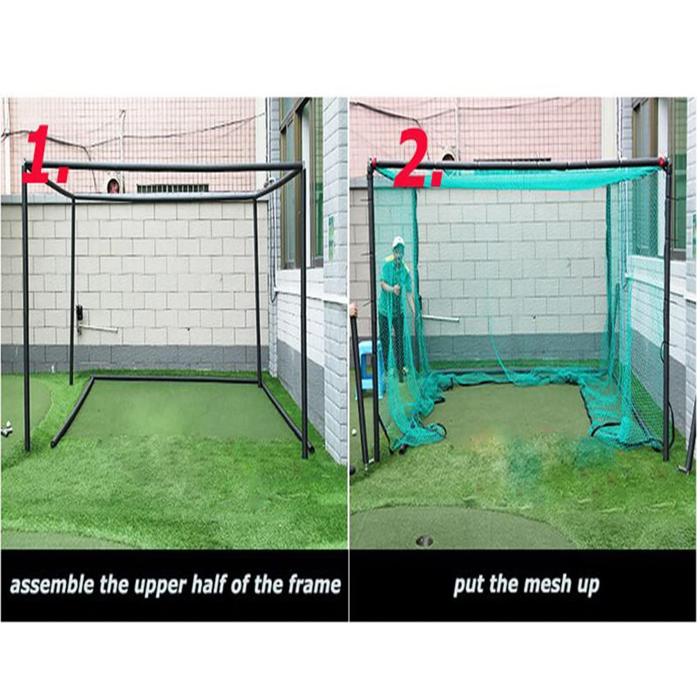INTSUPERMAI Portable Foldable Golf Hitting Net - Practice Cage with Durable Netting for Backyard Training | Perfect for Golf Drills, Swing Practice & Outdoor Sports