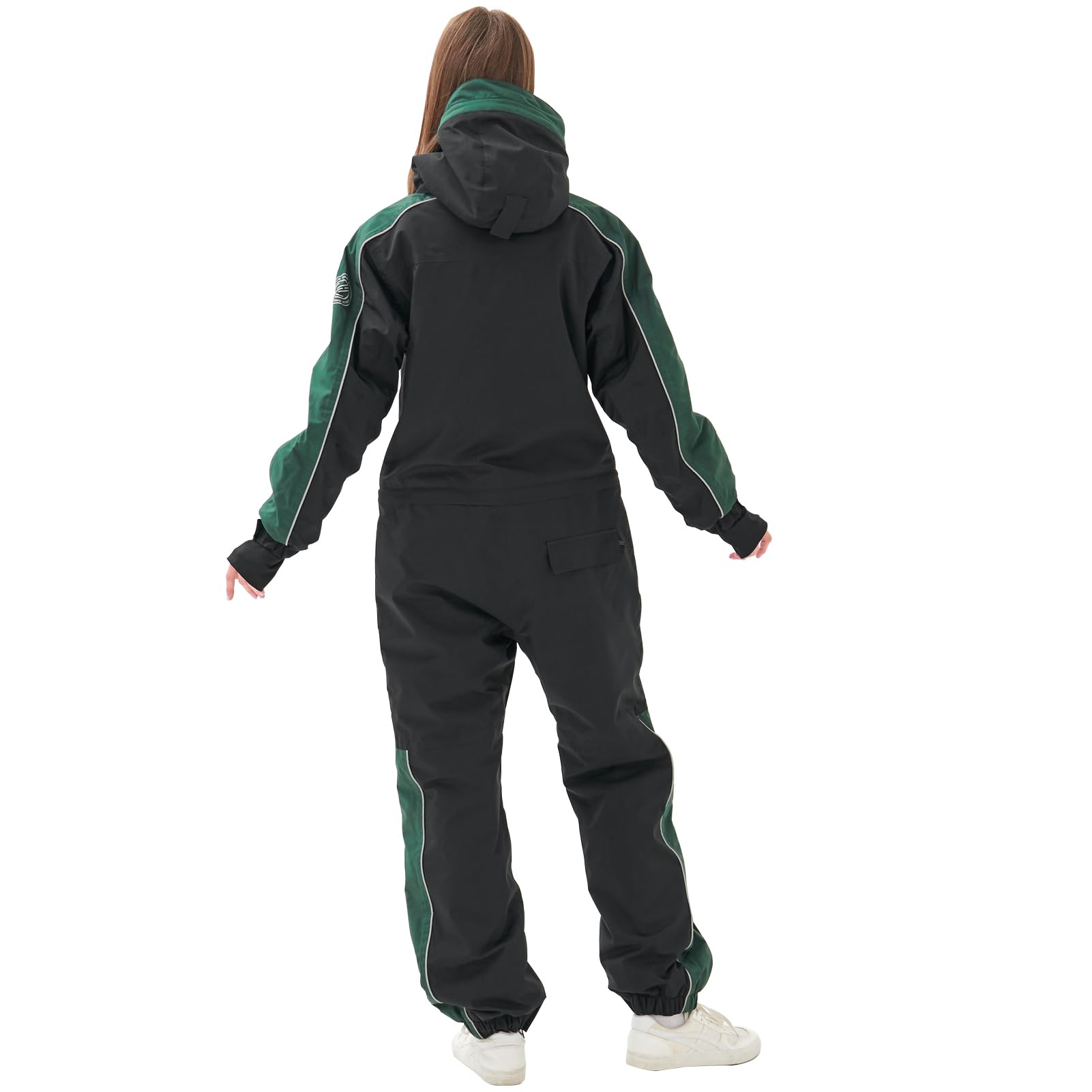Women's Waterproof Insulated Ski Jumpsuit - Winter Snowsuit with Removable Hood for Skiing & Snowboarding | Warm One-Piece Snow Sport Suit for Outdoor Activities