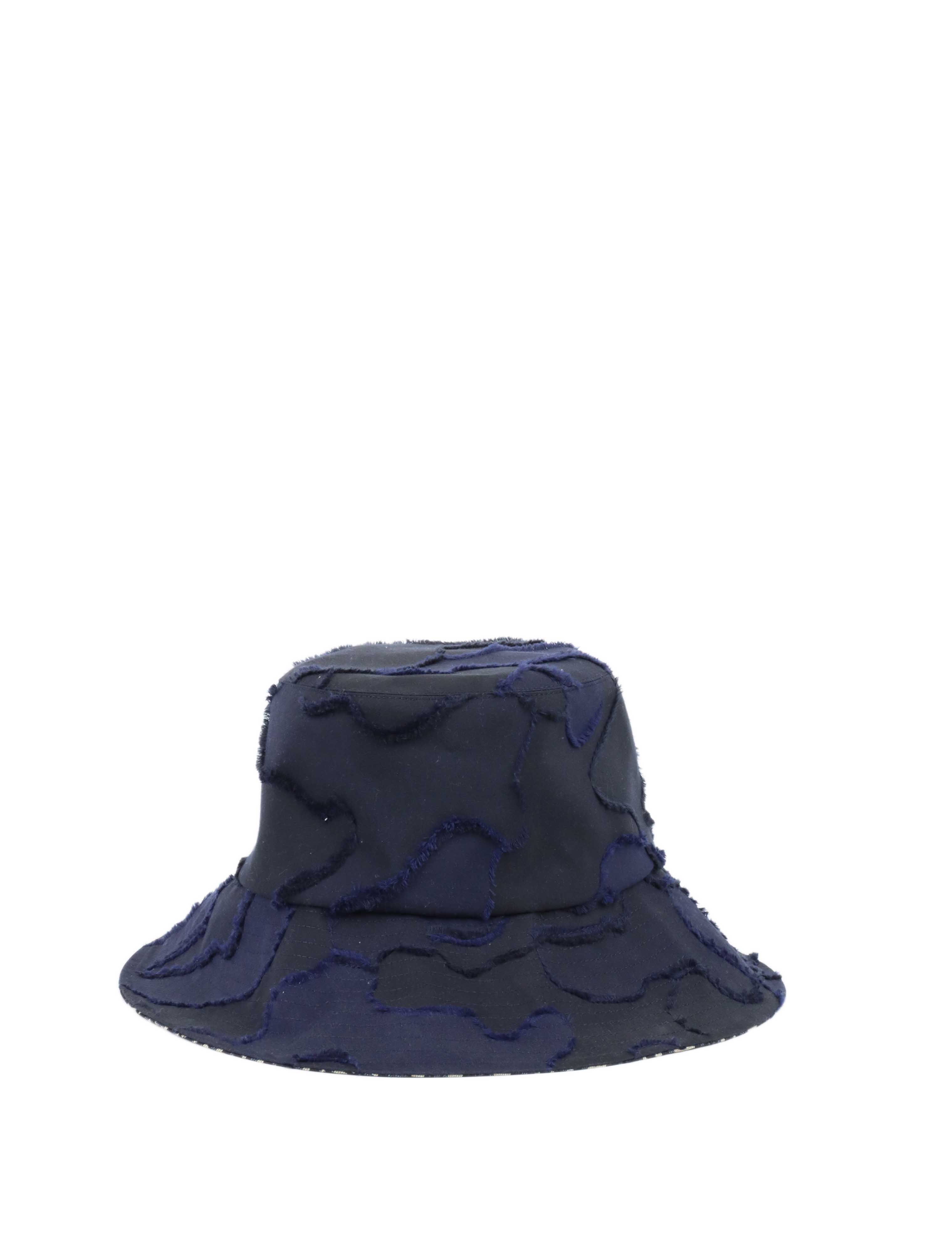 Dior Textured Blue Bucket Hat for Women - Fashionable Summer Sun Hat for Beach, Travel & Outdoor Activities
