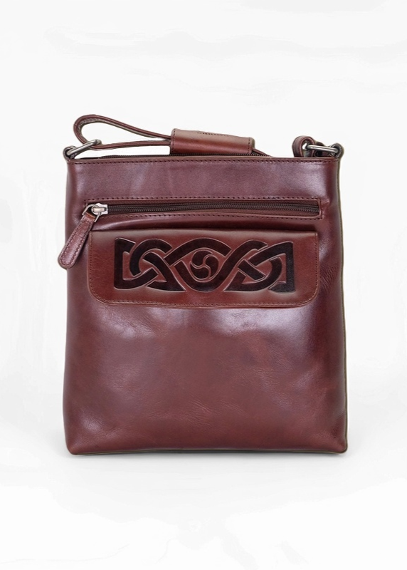 Lee River Leather Mary Bag for Women - Genuine Leather Crossbody Purse with Adjustable Strap, Brown Handbag for Everyday Use, Work, and Travel