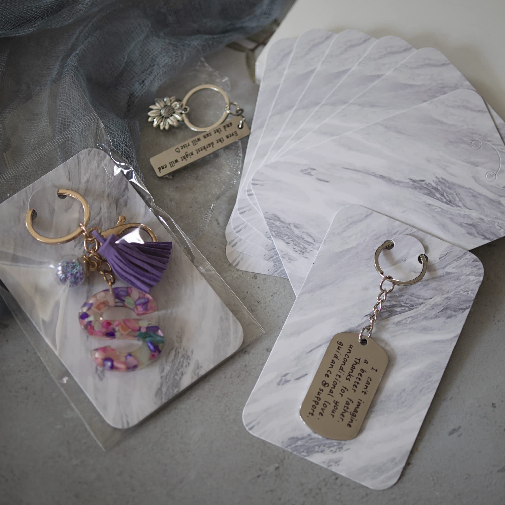 100 Pcs Keychain Display Cards with Self-Sealing Bags - 3
