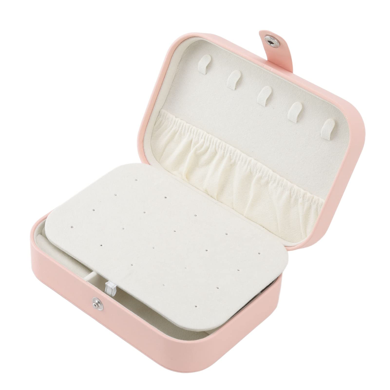 Stylish Travel Jewelry Box with Multi-Compartment Organizer - Perfect for Necklaces, Rings & Earrings - Ideal for Vacation, Business Trips & Gift Giving