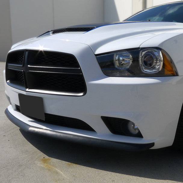 2011-2014 Dodge Charger Front Bumper Lip - ABS Plastic OE Style Splitter for Enhanced Aerodynamics & Sporty Look - Perfect for Car Enthusiasts & Street Racing