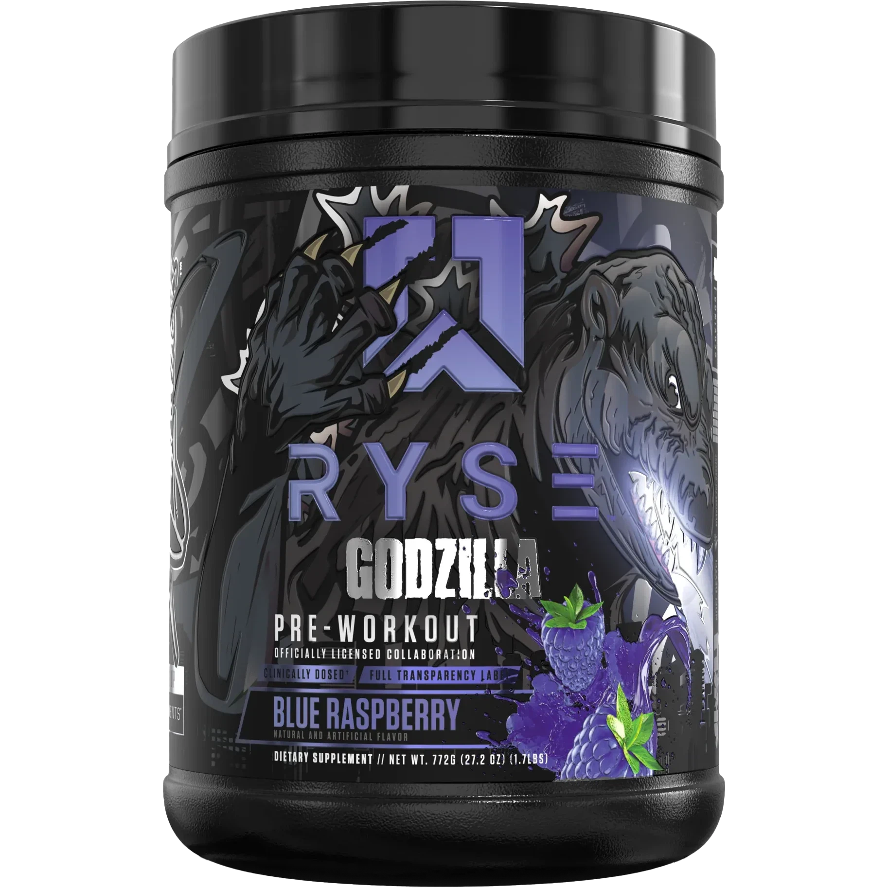 RYSE Godzilla Pre Workout Powder - Intense Energy & Focus Supplement for Gym, Bodybuilding & Fitness | Pre-Workout for Men & Women | Boost Performance & Endurance