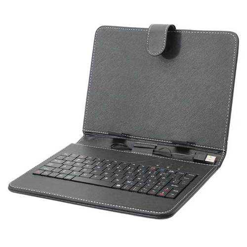 8 Inch French Keyboard PU Leather Case Cover with Stand for Tablet - Perfect for Work, Travel, and Home Office Use