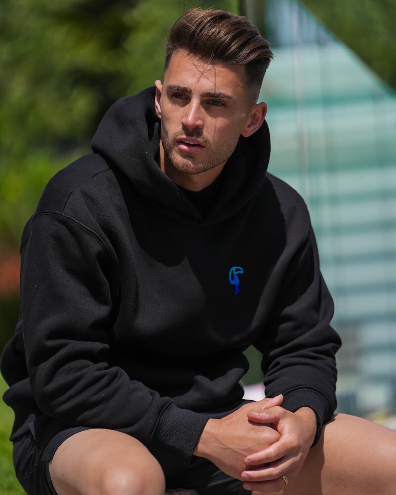 Luxe500 Premium Black Hoodie for Men & Women - Soft Fleece Pullover with Kangaroo Pocket - Perfect for Casual Wear, Gym, and Outdoor Activities