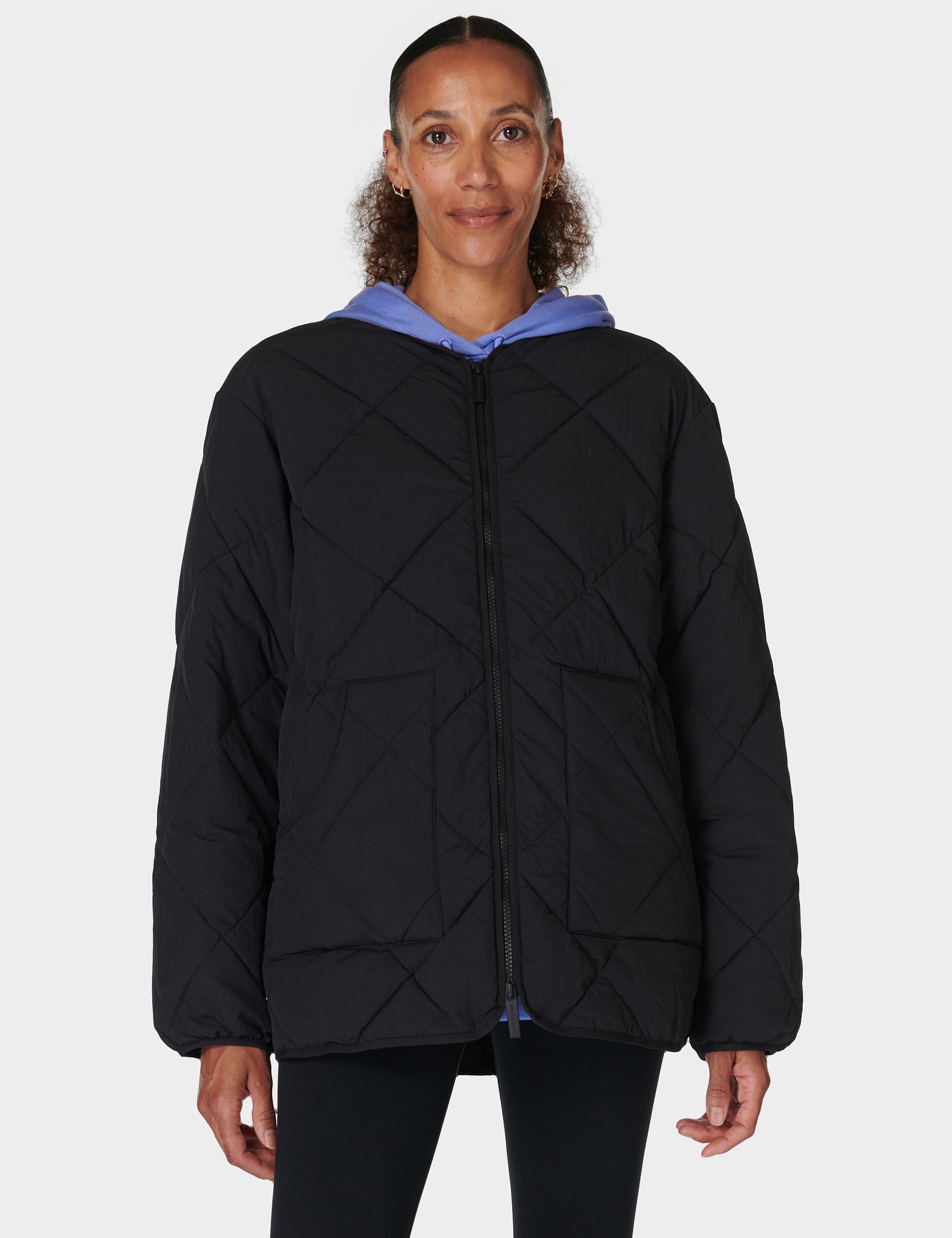 On The Move Quilted Jacket for Women - Stylish Black Lightweight Outerwear for Travel, Hiking & Everyday Wear