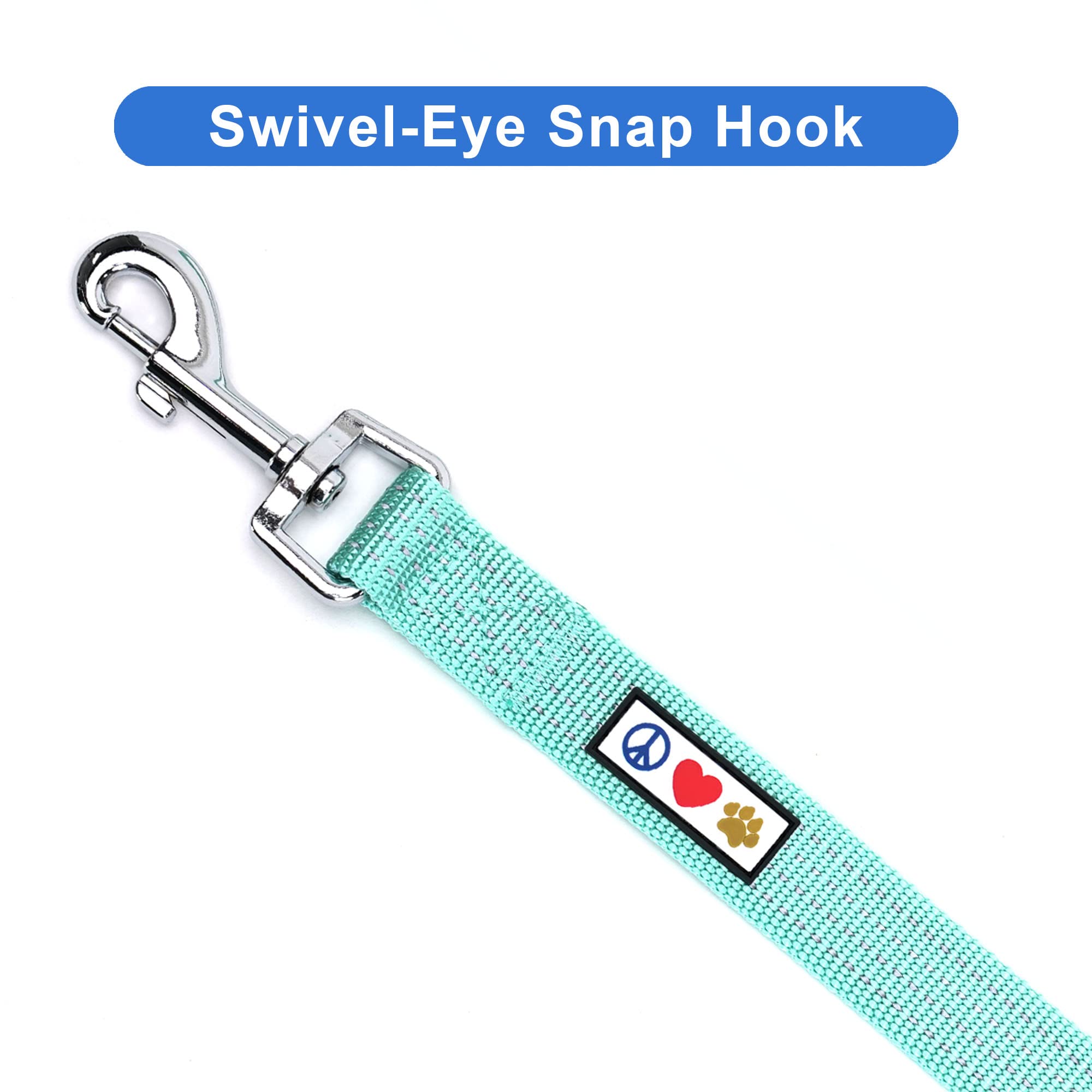 Pawtitas 6 FT Reflective Dog Leash with Comfortable Handle - Heavy Duty Pet Training Leash for Medium Dogs (4FT & 6FT Options) - Perfect for Night Walks, Jogging & Outdoor Adventures