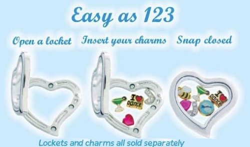 Gingerbread Man Floating Locket Charm - Christmas Jewelry Pendant for Necklace - Perfect Holiday Gift for Women & Girls - Great for Christmas Parties, Tree Decorations & Winter Fashion Accessories