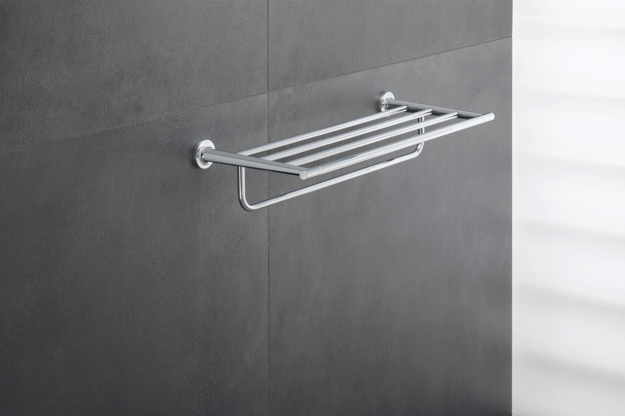 Duravit Starck T Towel Shelf Chrome - Premium Bathroom Towel Holder for Modern Homes - Perfect for Showers, Spas & Luxury Bathrooms