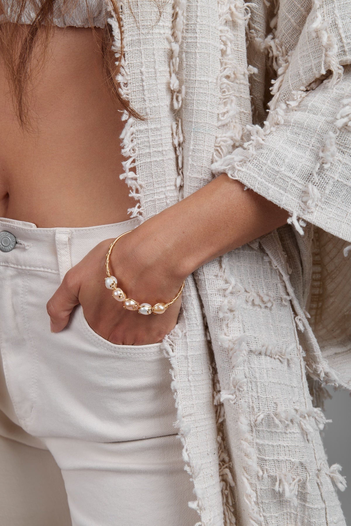 Ivory Fringe Long Jacket for Women - Boho Chic Outerwear Coat with Tassel Details | Perfect for Music Festivals, Date Nights & Fall Layering