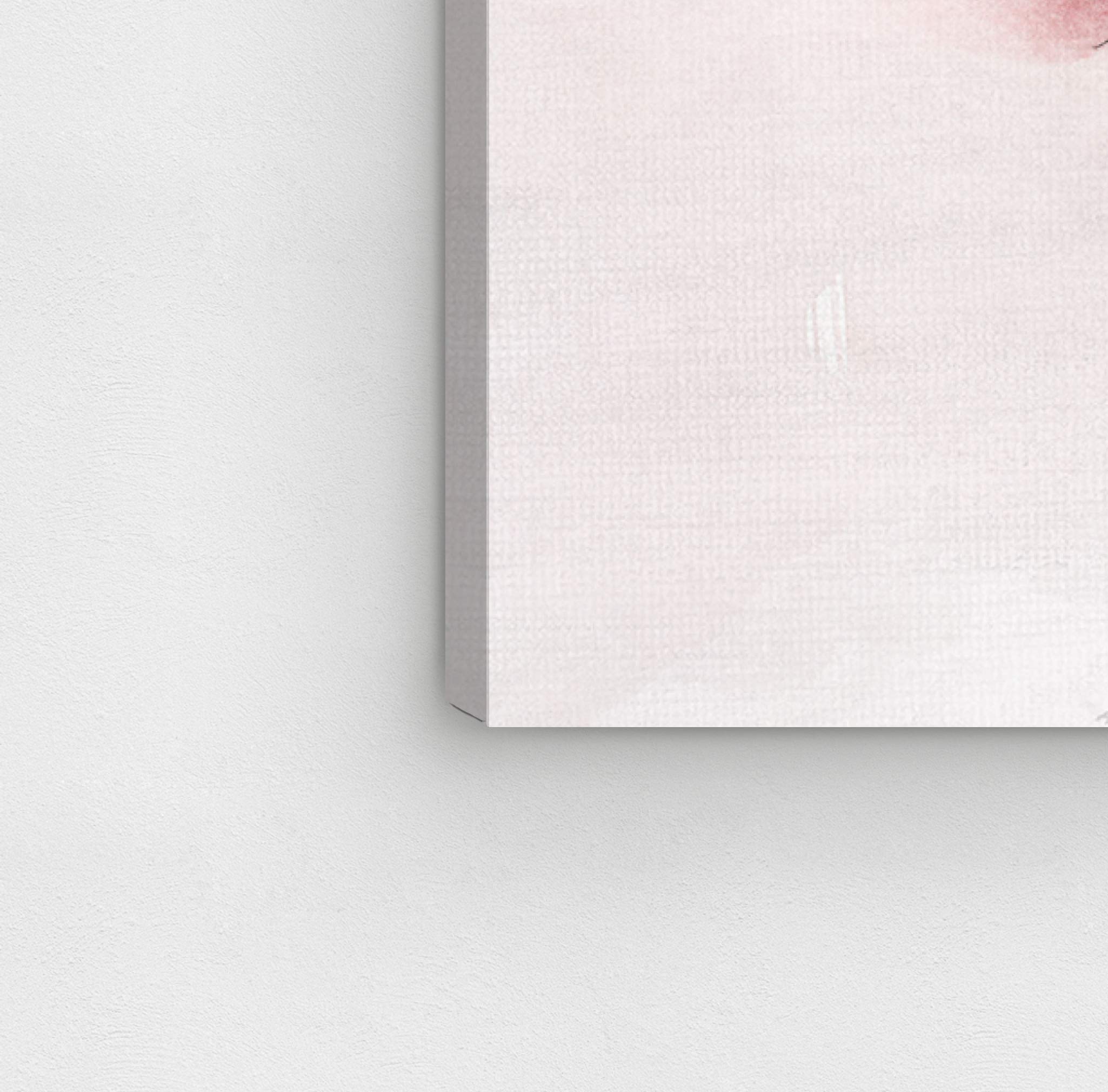 Sleeping Frenchie Dog Wall Art Canvas Print - 12x12 Inch Modern Animal Home Decor in White & Pink | Perfect for Living Room, Bedroom, Nursery & Office Decorations