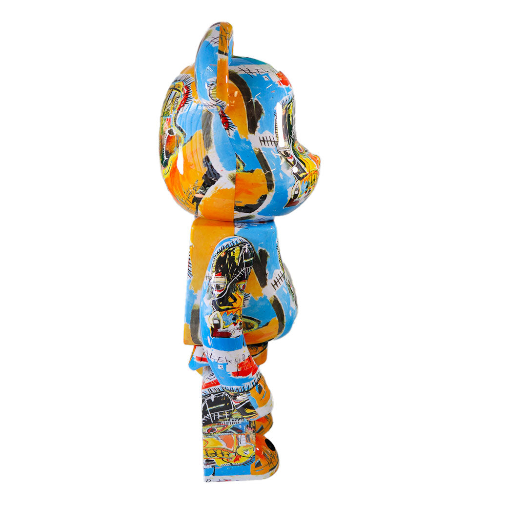 1000% Bearbrick Jean Michel Basquiat Series 10 Collectible Art Figure - Limited Edition Vinyl Toy for Home Decor & Pop Art Collection