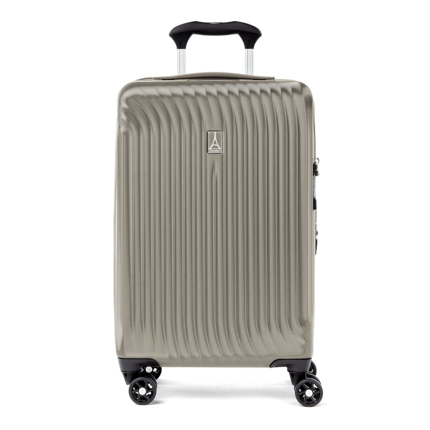 Travelpro Maxlite Air Hardside Expandable Carry On Luggage 21-Inch - Lightweight Polycarbonate Suitcase with 8 Spinner Wheels, Champagne Color - Perfect for Business Travel & Weekend Getaways