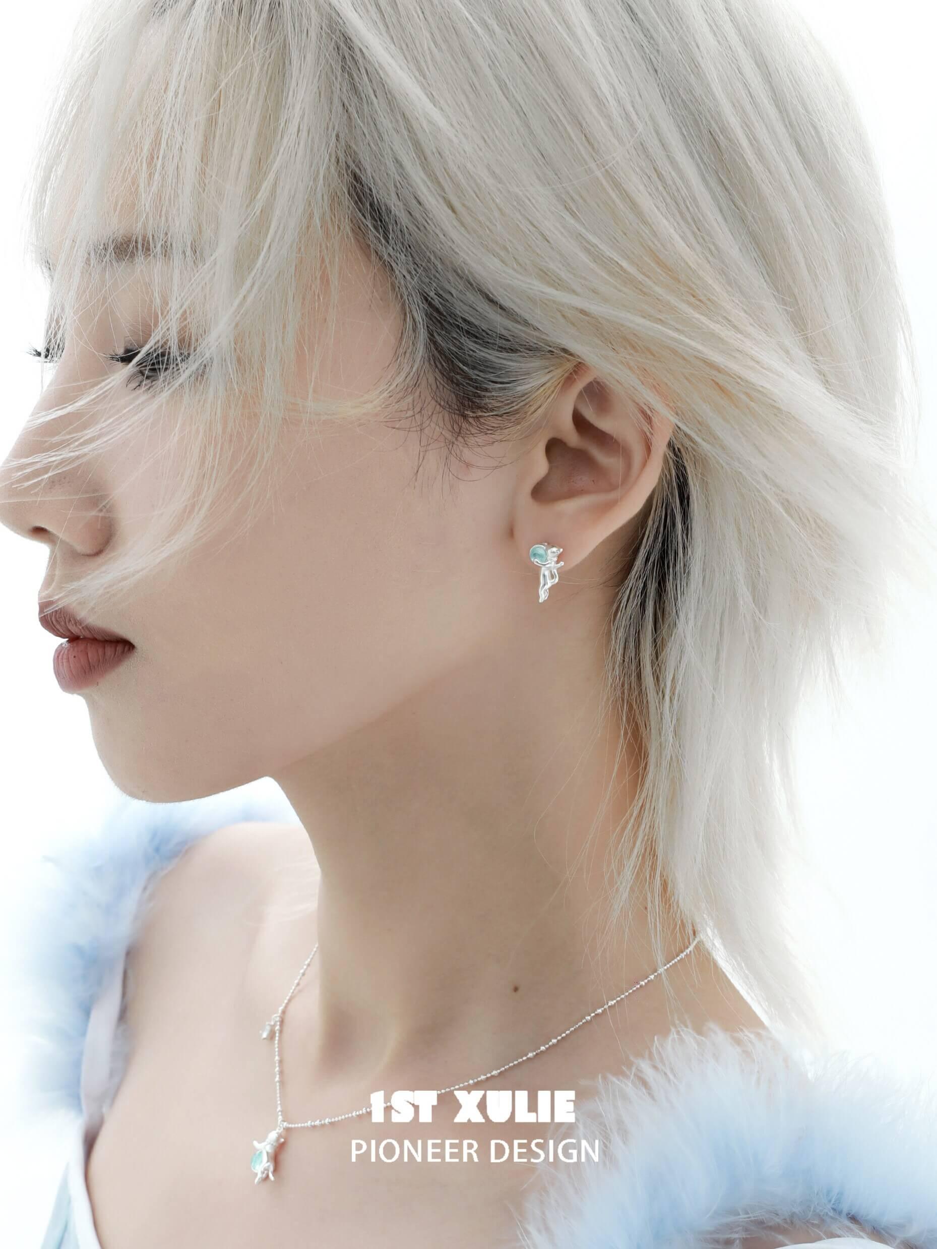 Lucky Cat S925 Sterling Silver Crystal Earrings - Elegant Handmade Jewelry for Women | Perfect Gift for Birthday, Anniversary & Special Occasions | Boho Chic & Party Wear Accessories