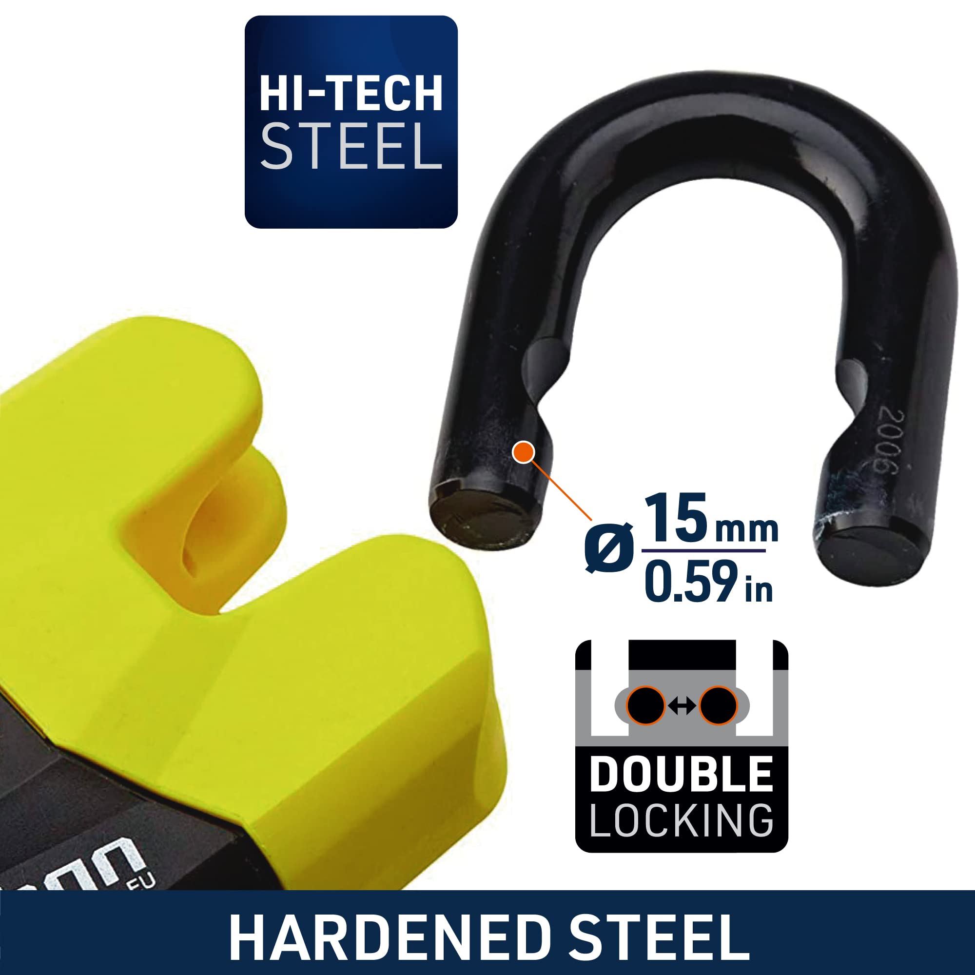 Urban Security U8K100 Heavy Duty Motorcycle Chain Lock – Cut Proof Anti-Theft Bike Lock with SRA Approved Cut Resistant Padlock (100cm) – Ideal for Motorcycles, Scooters, Bikes & Outdoor Security