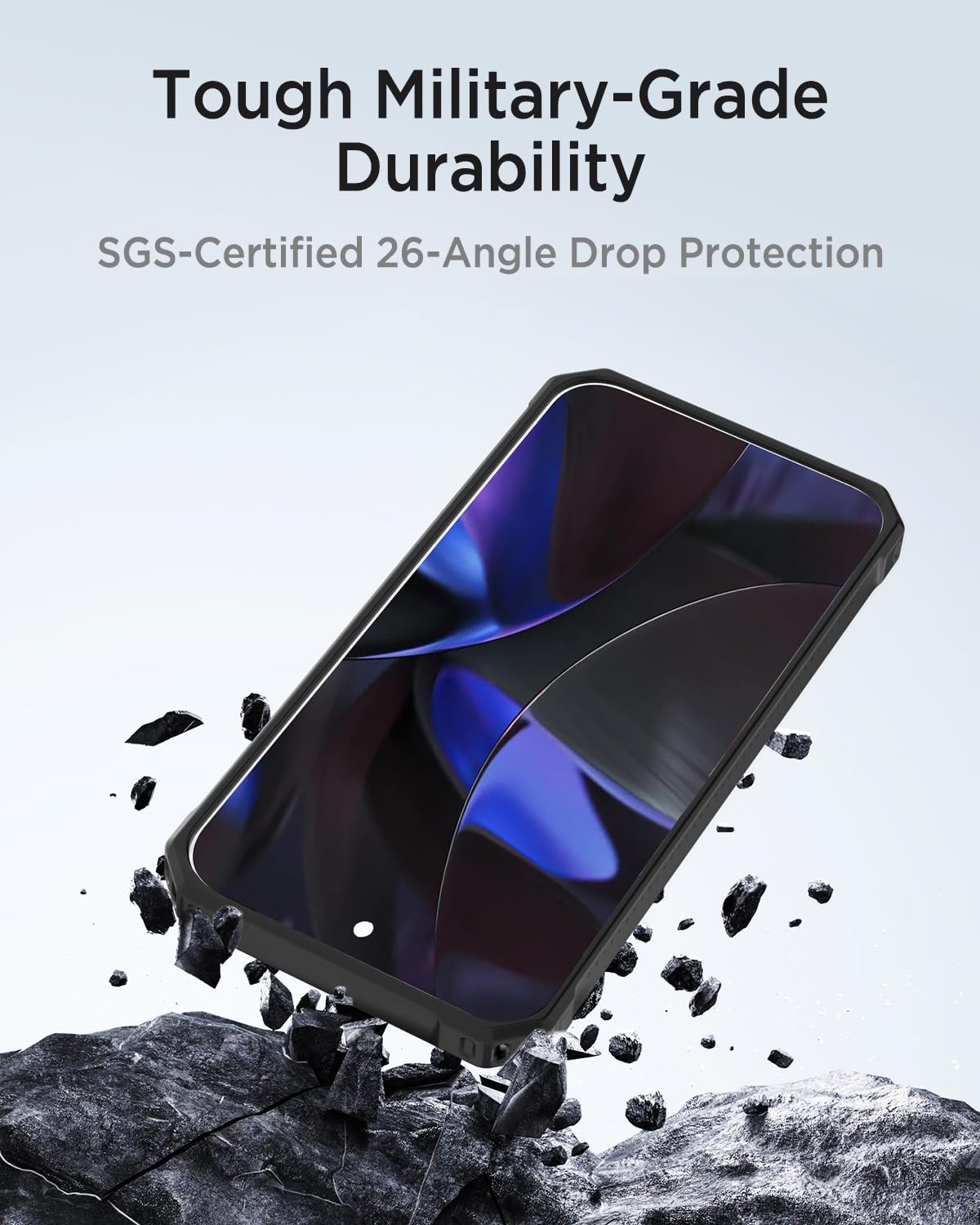 Miimall Magnetic Case Compatible with Google Pixel 9/9 Pro - Military Grade Shockproof Protection with Magsafe, Slim TPU+PC Hybrid Rugged Cover (Black) - Perfect for Outdoor Adventures & Daily Drop Protection