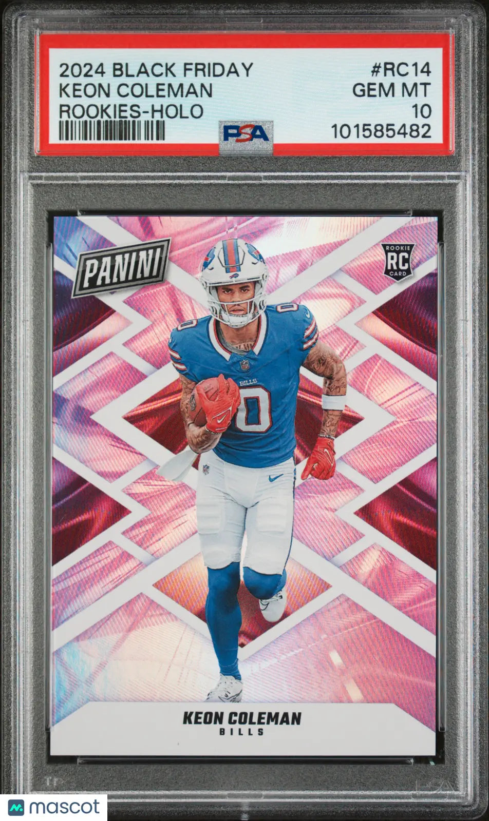 2024 Panini Black Friday Keon Coleman Rookie Card - Holo PSA 10 Graded Football Trading Card - Perfect for Collectors & Sports Fans (Great Gift for NFL Enthusiasts)