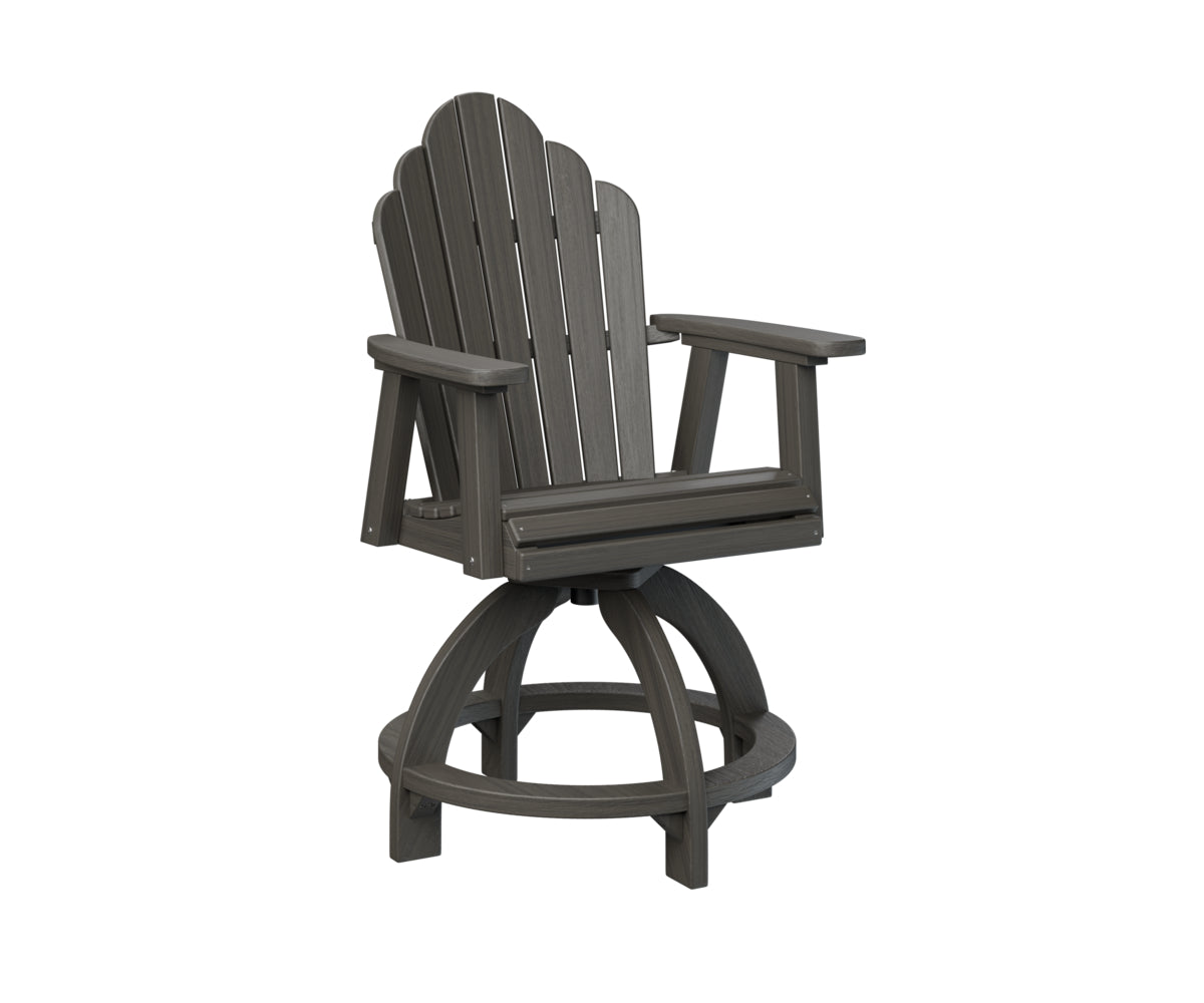 Berlin Gardens Cozi Back Swivel Counter Chair - Adjustable Height Bar Stool with Padded Seat for Kitchen Island, Breakfast Nook & Home Bar - Comfortable Modern Dining Furniture