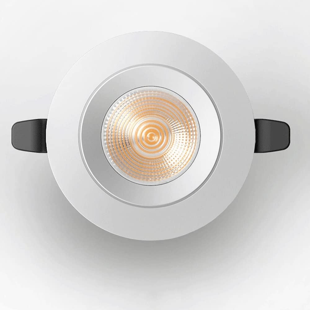 Ultra Thin LED Recessed Ceiling Downlight 5W 10W 12W - Energy Saving Round Panel Light for Home Kitchen, Living Room & Bedroom - 110V/220V Dimmable Spot Lighting - Perfect for Modern Interior Design & Ambient Illumination