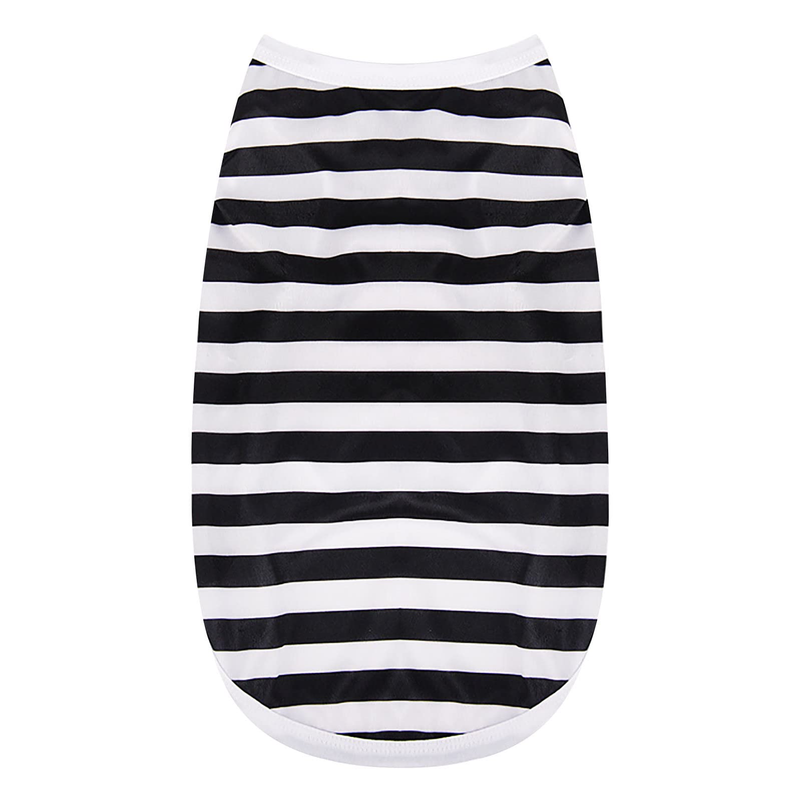 Howstar Striped Breathable Pet Vest for Dogs & Cats - Cute Summer Thin Clothing, Leisure Outfit, Birthday Shirt (Black, XL) - Perfect for Outdoor Walks, Birthday Parties & Daily Wear