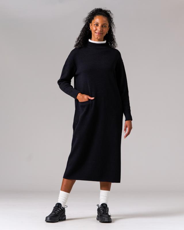 Co/Ny/Pe Knit Dress - Women's Stretchy Comfortable Casual Knitted Dress for Everyday Wear | Perfect for Office, Date Night & Weekend Outings