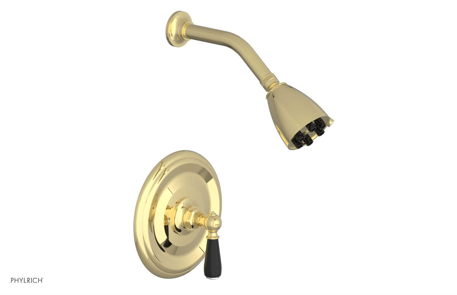 Jamestown Pressure Balance Shower Set with Lever Handle & Black Accents - Model 165 22 | Modern Bathroom Upgrade for Spa-Like Experience