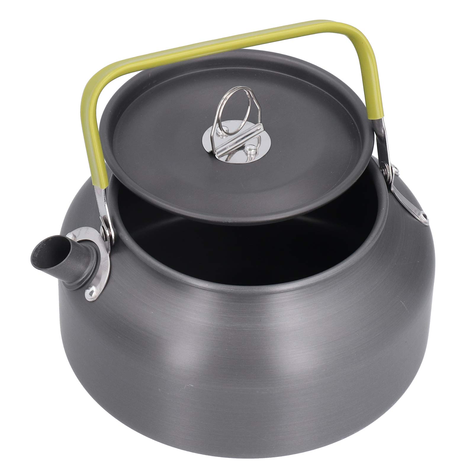 1.2L Aluminum Alloy Portable Camping Kettle - Lightweight Stovetop & BBQ Water Pot with Carry Bag for Hiking, Backpacking & Outdoor Adventures