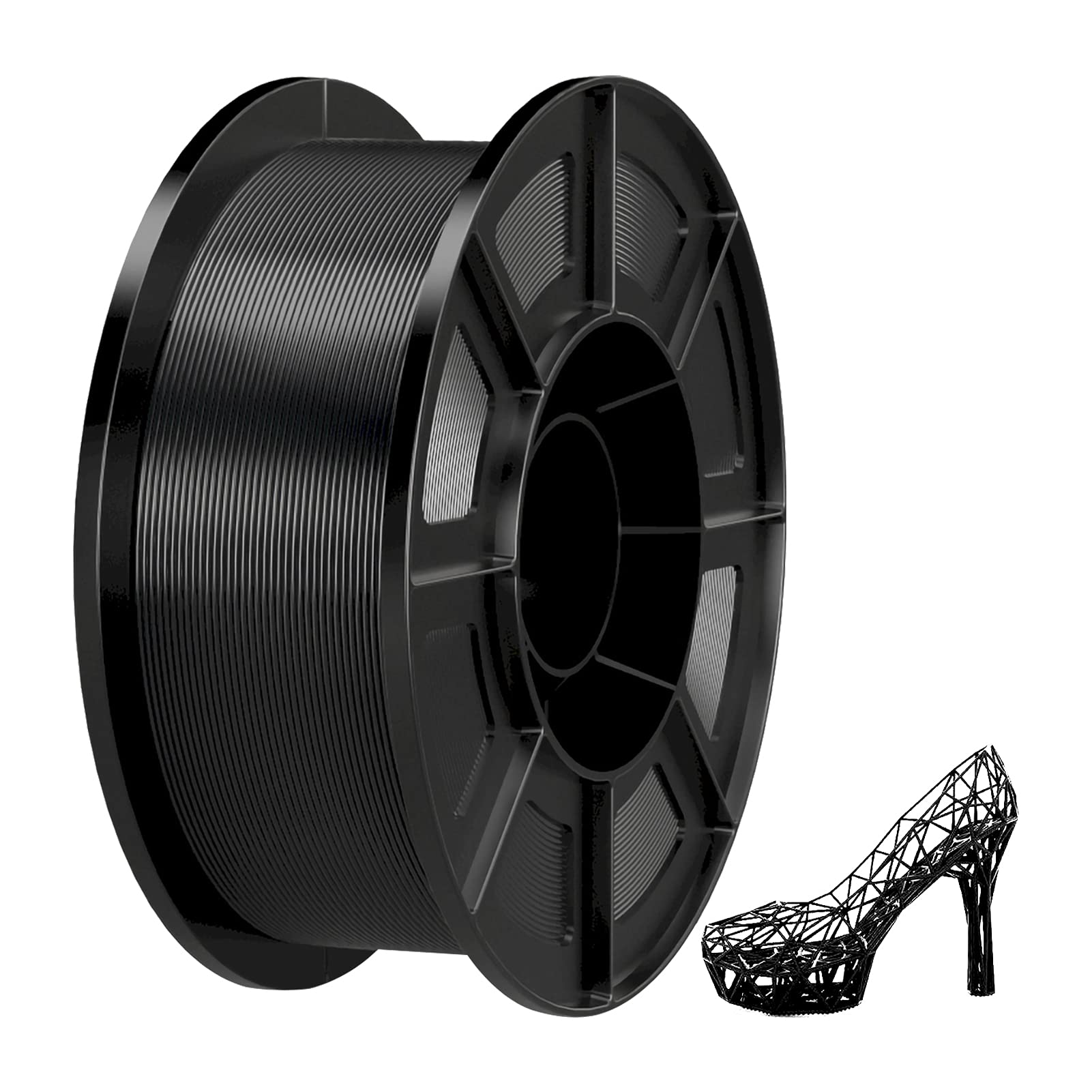 Aibesy PLA Filament 1.75mm 1kg (2.2LBS) 3D Printer Filament - High Precision +/- 0.02mm for FDM 3D Printers - Black | Perfect for DIY Projects, Prototyping & Home 3D Printing