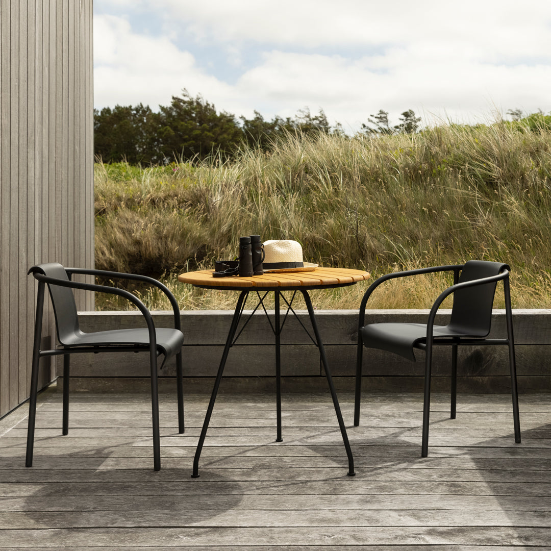 Outdoor Cafe Table - Weather-Resistant Round Bistro Table for Patio, Garden, and Restaurant Use - Perfect for Dining, Relaxing, and Entertaining Outdoors