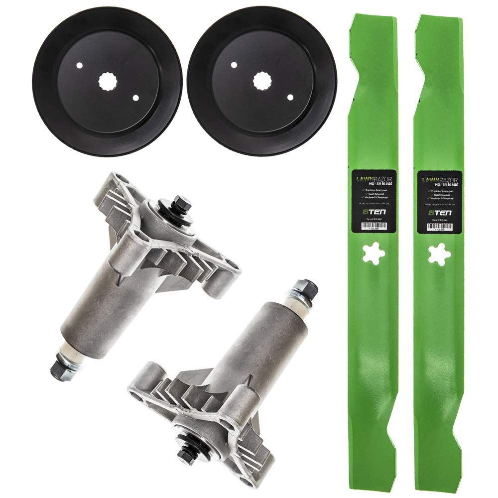 8TEN Deck Rebuild Kit for AYP Craftsman LT2000 42 Inch Mower Deck - Includes Spindle, Blade, Pulley (532130794, 134149, 532173436) - Perfect for Lawn Mower Maintenance & Tractor Deck Repair