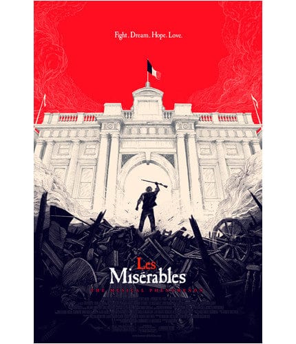 Les Miserables Vintage Movie Poster by Olly Moss - Classic Literature Art Print for Home Decor, Office & Gift