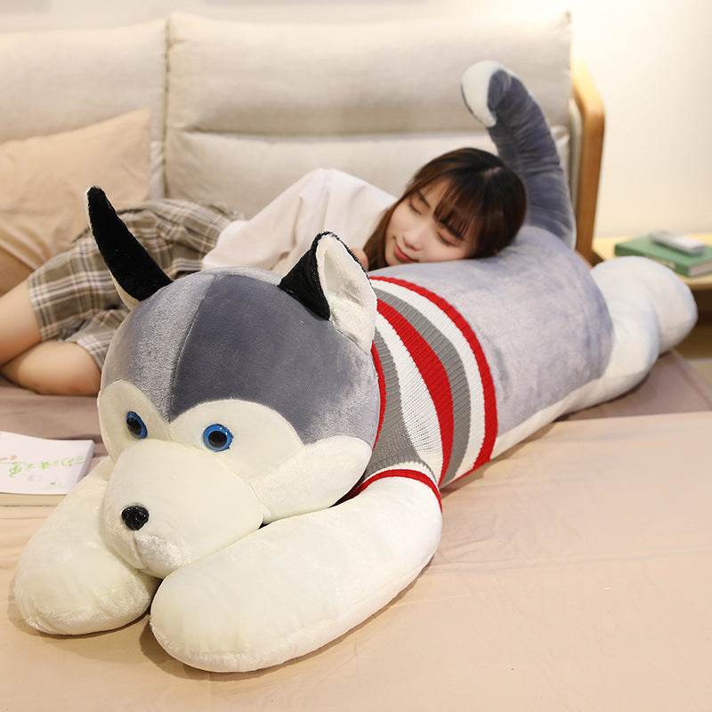 Hoppy: Giant Stuffed Husky Plush Toy - Extra Large Soft & Cuddly Dog Pillow for Kids, Adults - Perfect for Nursery Decor, Gifts, and Cozy Home Comfort
