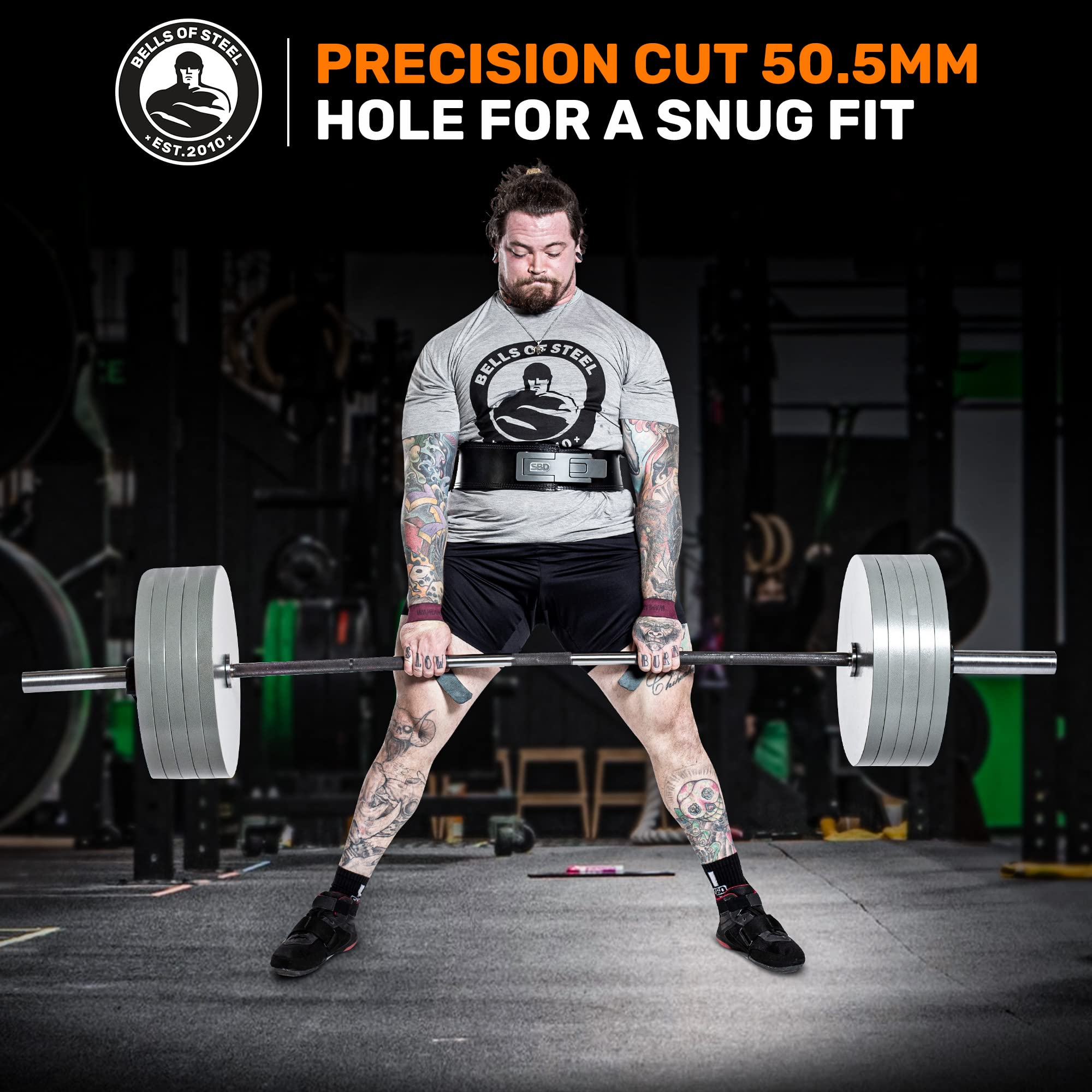 Bells of Steel Olympic Weight Plates - Cast Iron Machined Barbell Weights for Home & Commercial Gym Use - Strength Training Equipment for Deadlifts, Squats, Bench Press & Shoulder Press - Perfect for CrossFit, Powerlifting & Weightlifting Workouts