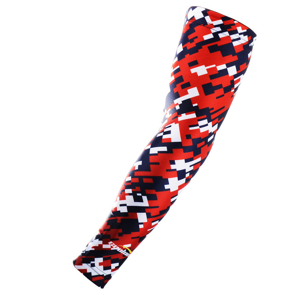 Camo Compression Arm Sleeves for Men & Women - UV Protection, Moisture Wicking Sports Sleeves for Running, Basketball, Cycling & Outdoor Activities