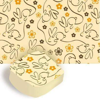 Brown Rabbits & Flowers Heat Transfer Vinyl Sheet - DIY T-Shirt, Tote Bag, Fabric Decoration for Crafts