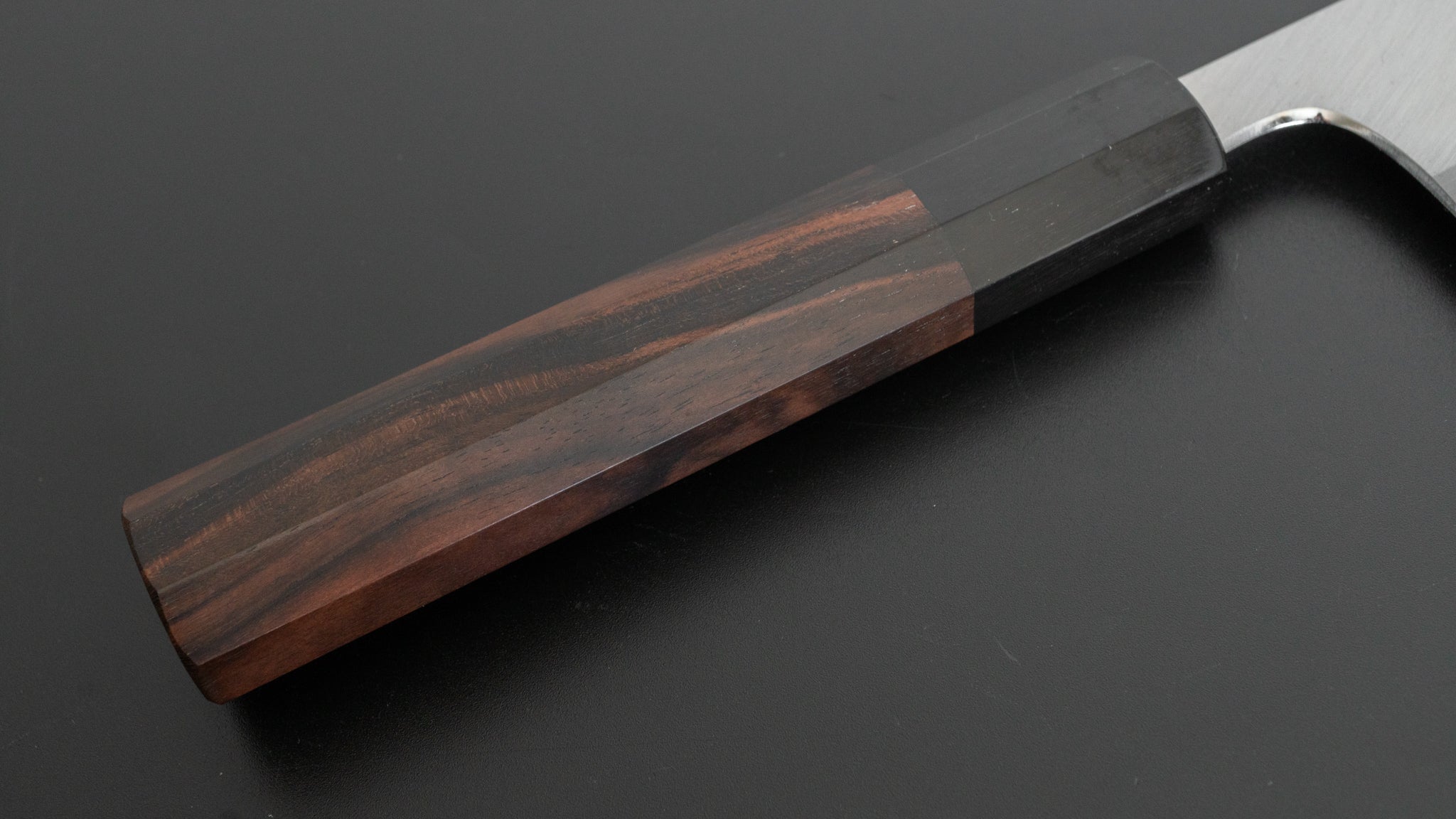 Hitohira Togashi White #1 Stainless Clad Migaki Nakiri 180mm Japanese Chef Knife with Taihei Makassar Ebony Handle - Perfect for Precision Vegetable Cutting & Slicing in Professional Kitchens & Home Cooking