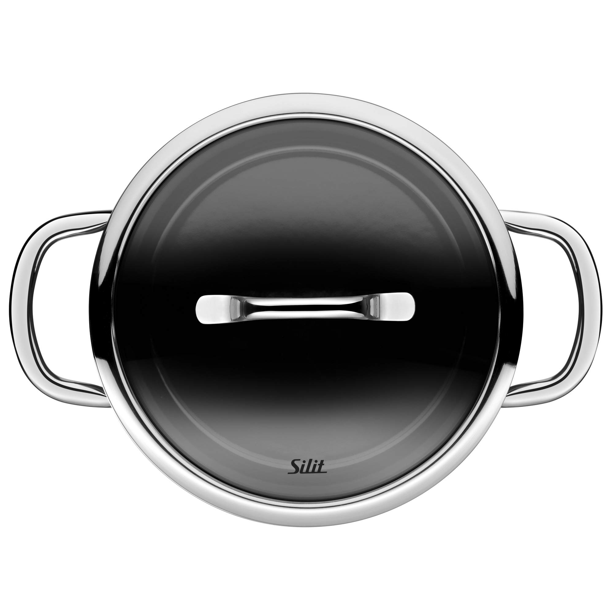 Silit 4.4L (24cm) Passion Red Ceramic Pot with Glass Lid - Made in Germany, Induction Hob & Dishwasher Safe - Perfect for Soups, Stews & Slow Cooking
