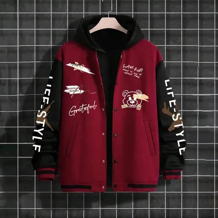 Men's Casual Baseball Jacket - Lightweight Stylish Outerwear for Spring & Fall | Perfect for Streetwear, Sports & Everyday Fashion